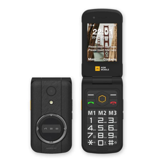 Мобильный телефон AGM M8 Flip (+Station) 48/128Мб Black